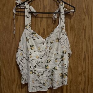 Daisy Lemon Print Camisole Top